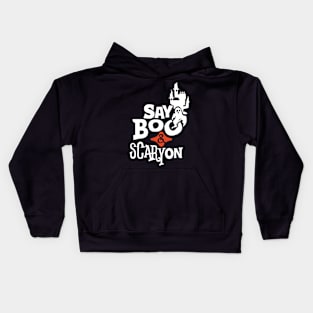 Say Boo & Scary On Kids Hoodie